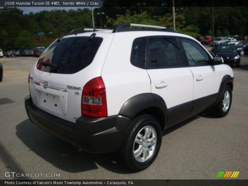 Nordic White / Gray 2008 Hyundai Tucson SE 4WD