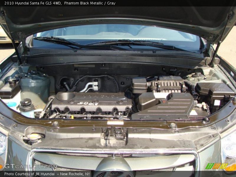 Phantom Black Metallic / Gray 2010 Hyundai Santa Fe GLS 4WD