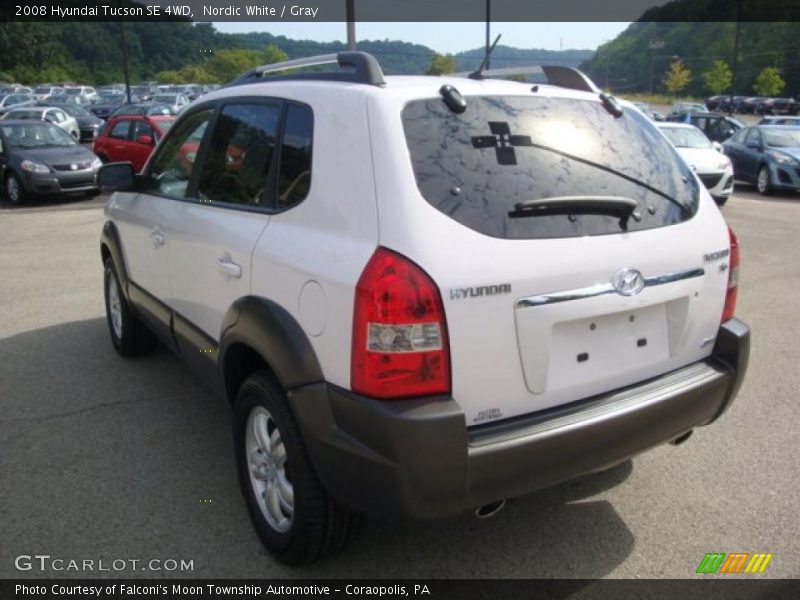 Nordic White / Gray 2008 Hyundai Tucson SE 4WD