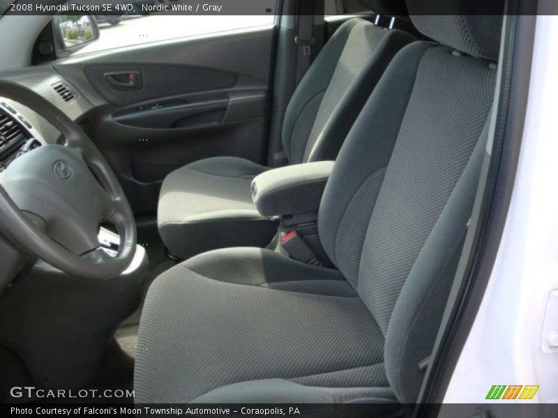 Nordic White / Gray 2008 Hyundai Tucson SE 4WD