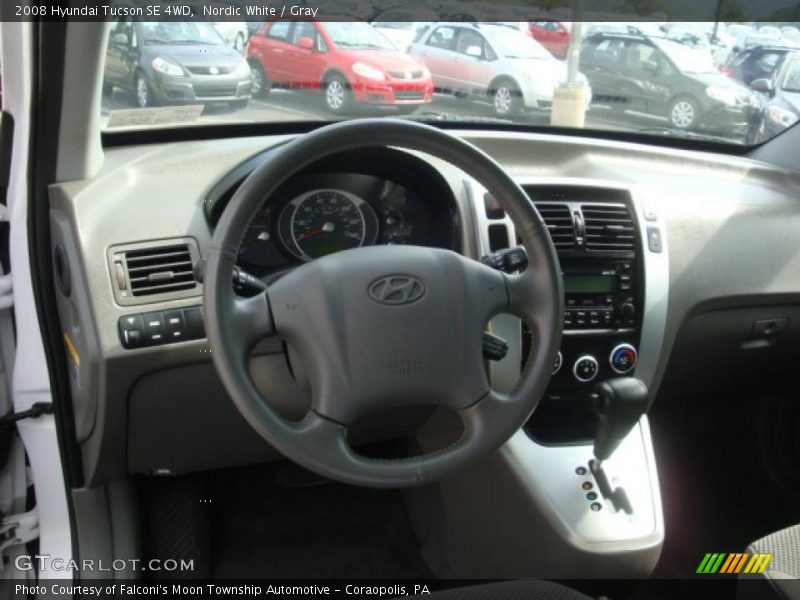 Nordic White / Gray 2008 Hyundai Tucson SE 4WD