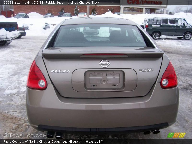 Pebble Beach Metallic / Charcoal Black 2008 Nissan Maxima 3.5 SE