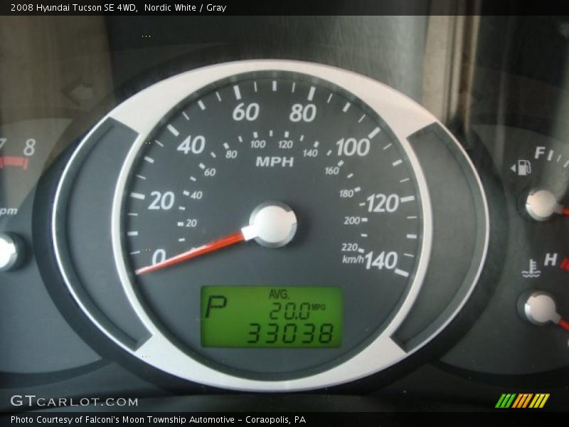 Nordic White / Gray 2008 Hyundai Tucson SE 4WD