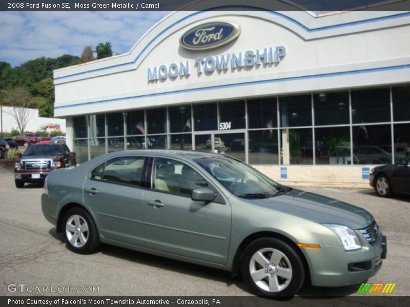 Moss Green Metallic / Camel 2008 Ford Fusion SE
