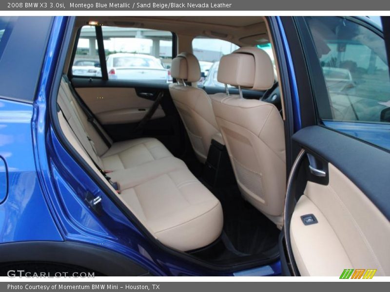Montego Blue Metallic / Sand Beige/Black Nevada Leather 2008 BMW X3 3.0si