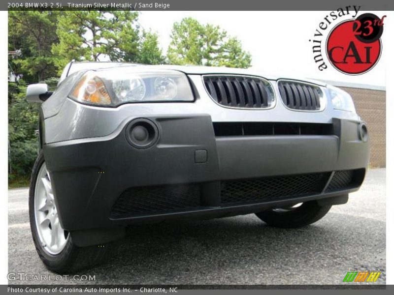 Titanium Silver Metallic / Sand Beige 2004 BMW X3 2.5i