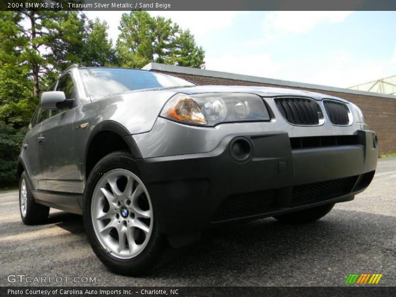 Titanium Silver Metallic / Sand Beige 2004 BMW X3 2.5i