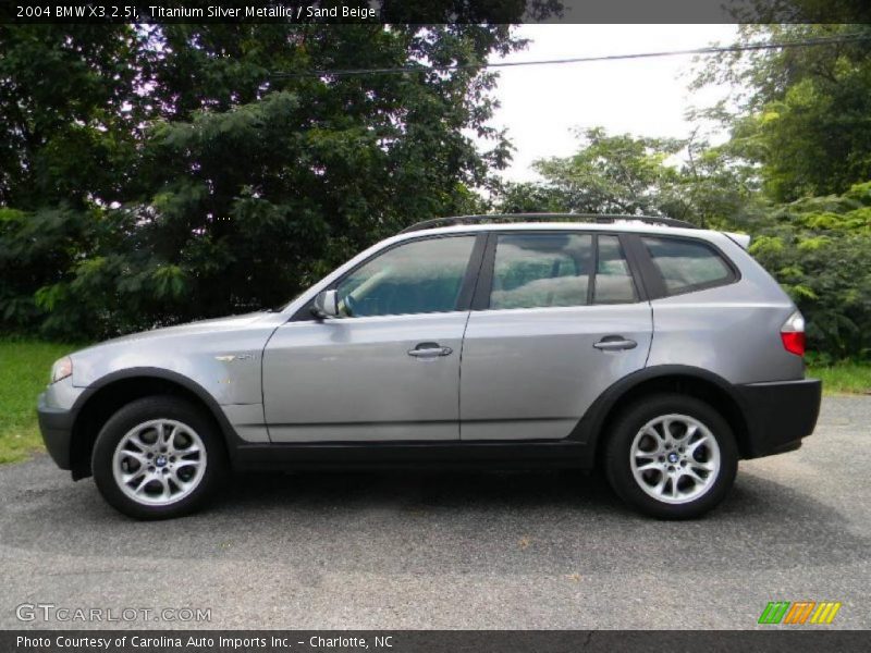 Titanium Silver Metallic / Sand Beige 2004 BMW X3 2.5i