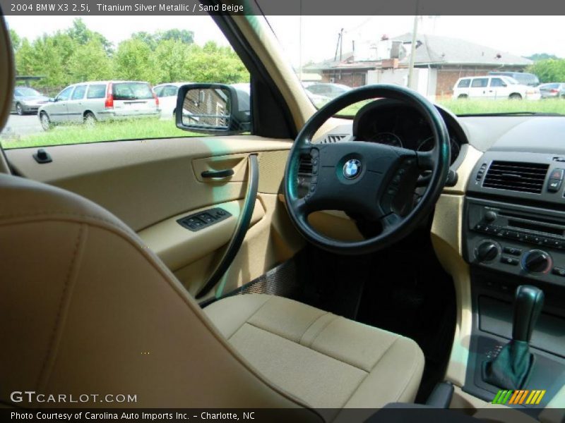 Titanium Silver Metallic / Sand Beige 2004 BMW X3 2.5i