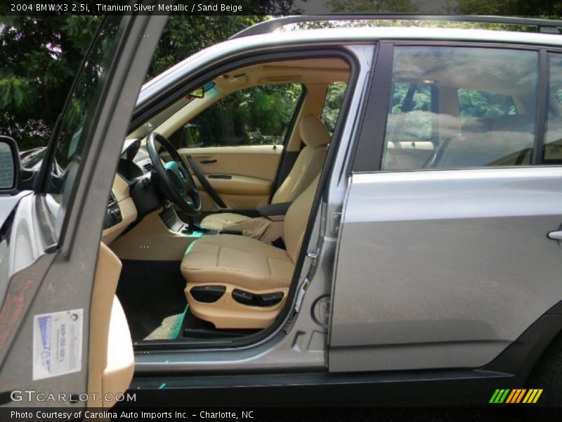 Titanium Silver Metallic / Sand Beige 2004 BMW X3 2.5i