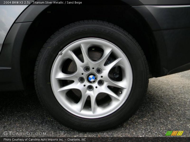 Titanium Silver Metallic / Sand Beige 2004 BMW X3 2.5i