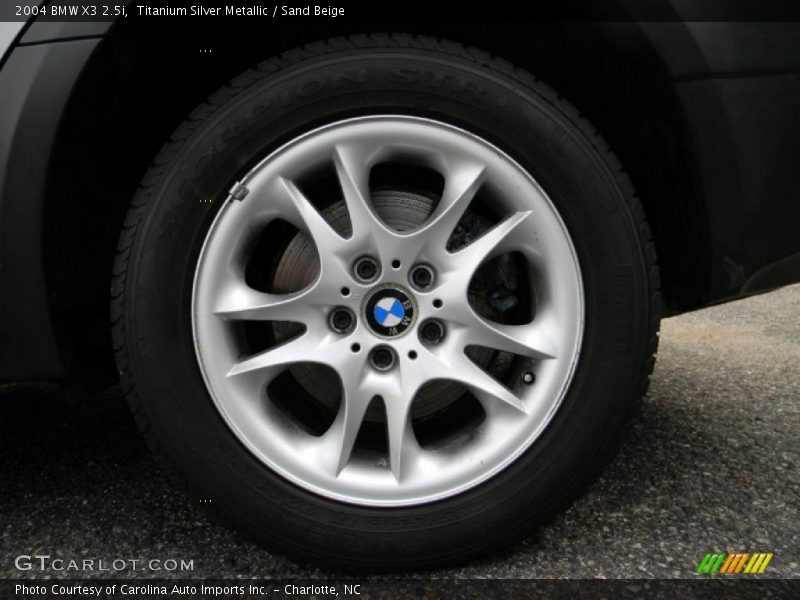 Titanium Silver Metallic / Sand Beige 2004 BMW X3 2.5i