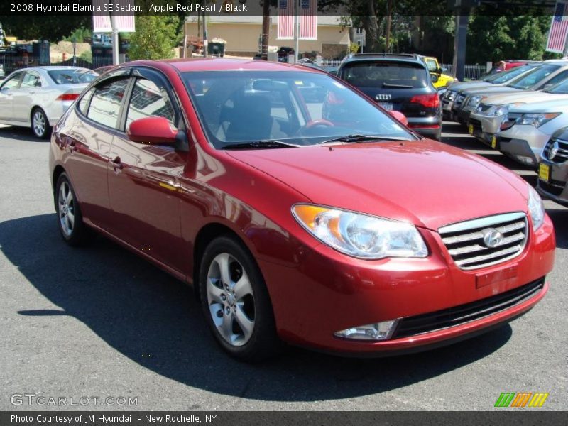 Apple Red Pearl / Black 2008 Hyundai Elantra SE Sedan