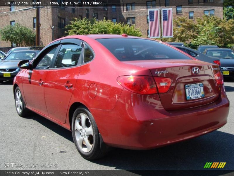 Apple Red Pearl / Black 2008 Hyundai Elantra SE Sedan