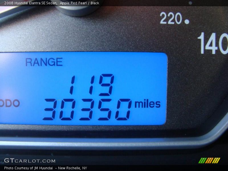 Apple Red Pearl / Black 2008 Hyundai Elantra SE Sedan