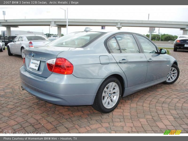 Arctic Metallic / Beige 2007 BMW 3 Series 328i Sedan
