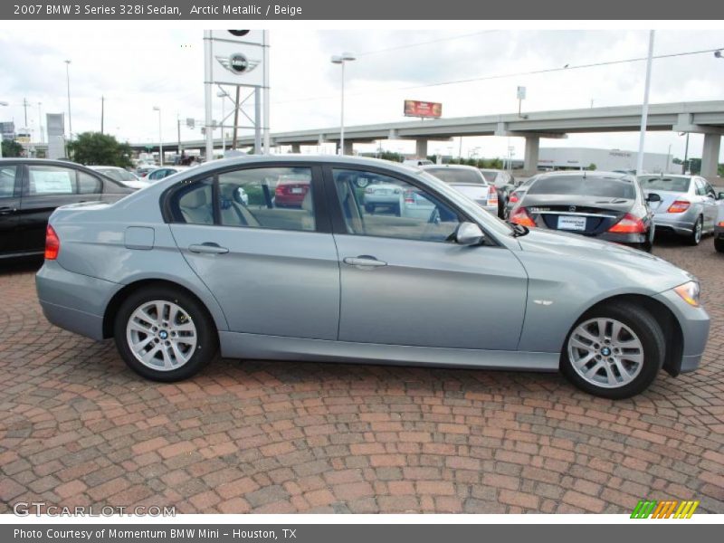 Arctic Metallic / Beige 2007 BMW 3 Series 328i Sedan