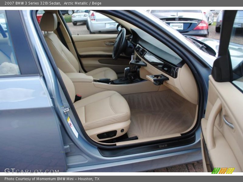 Arctic Metallic / Beige 2007 BMW 3 Series 328i Sedan