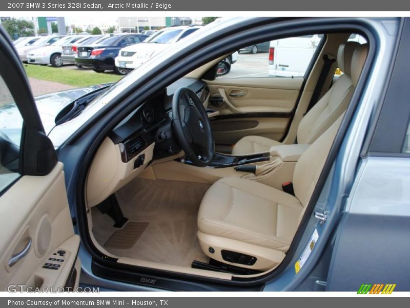 Arctic Metallic / Beige 2007 BMW 3 Series 328i Sedan