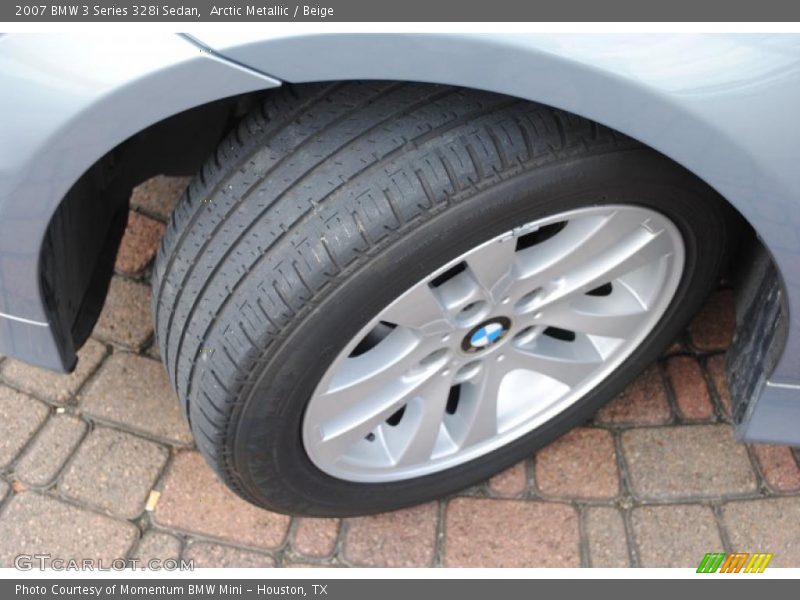 Arctic Metallic / Beige 2007 BMW 3 Series 328i Sedan