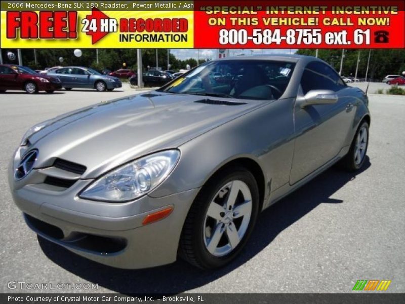 Pewter Metallic / Ash 2006 Mercedes-Benz SLK 280 Roadster