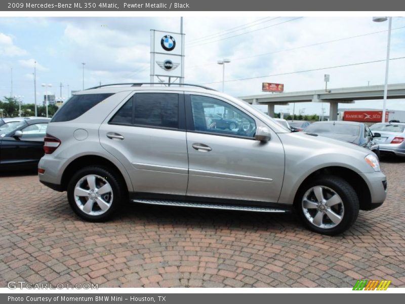 Pewter Metallic / Black 2009 Mercedes-Benz ML 350 4Matic