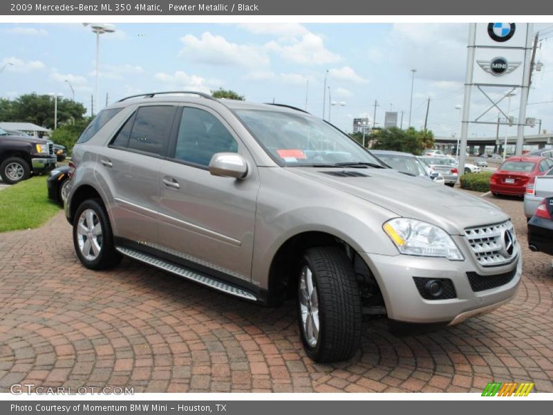 Pewter Metallic / Black 2009 Mercedes-Benz ML 350 4Matic