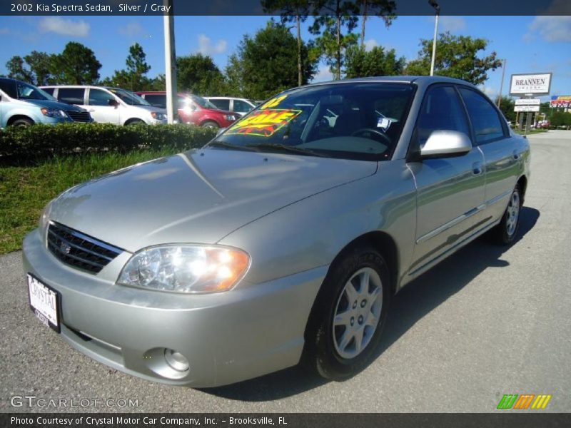 Silver / Gray 2002 Kia Spectra Sedan