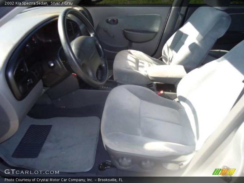 Silver / Gray 2002 Kia Spectra Sedan