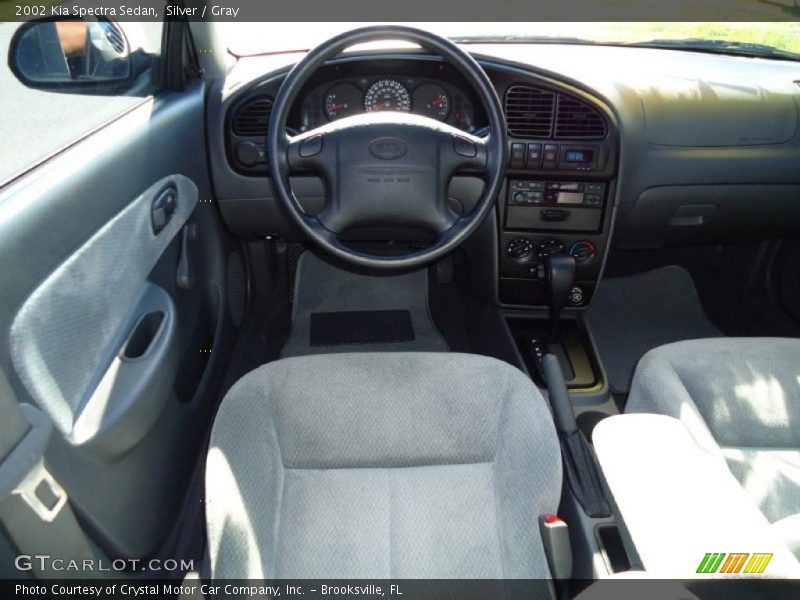 Silver / Gray 2002 Kia Spectra Sedan