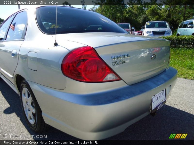 Silver / Gray 2002 Kia Spectra Sedan