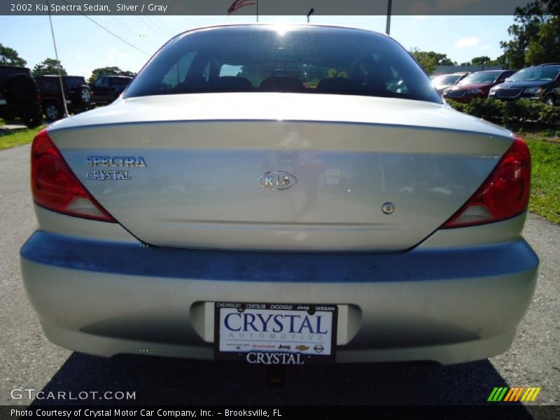 Silver / Gray 2002 Kia Spectra Sedan