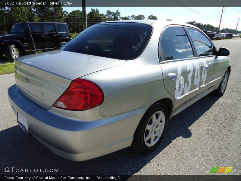 Silver / Gray 2002 Kia Spectra Sedan