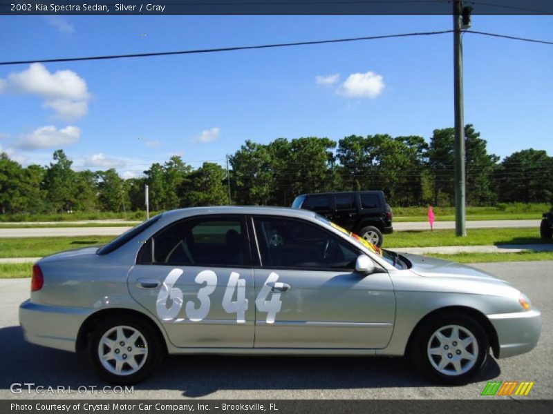 Silver / Gray 2002 Kia Spectra Sedan