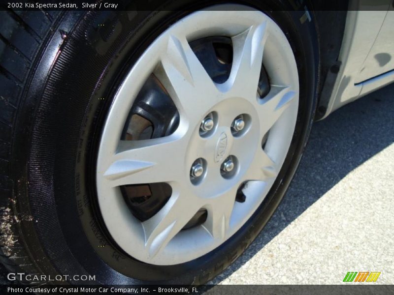 Silver / Gray 2002 Kia Spectra Sedan