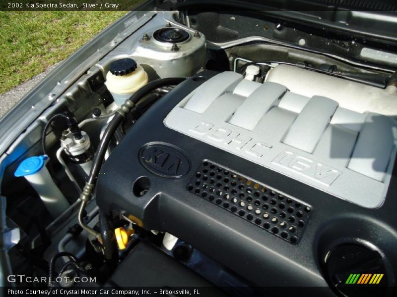 Silver / Gray 2002 Kia Spectra Sedan