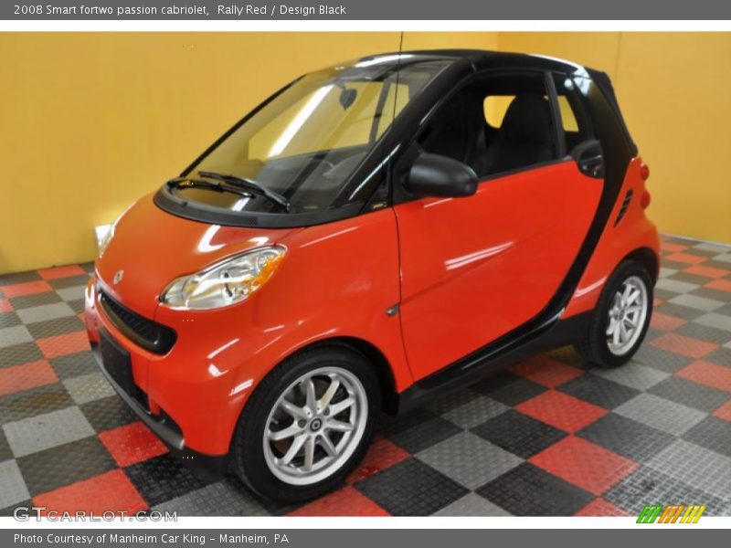 Rally Red / Design Black 2008 Smart fortwo passion cabriolet