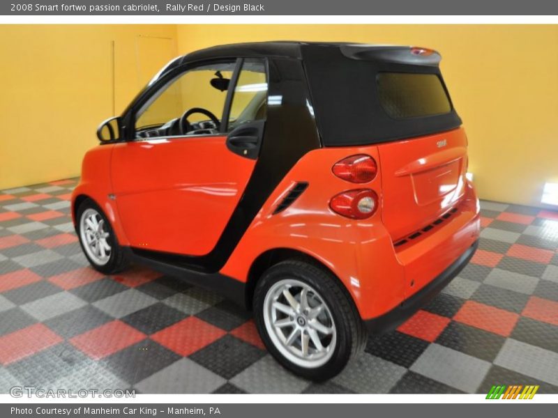 Rally Red / Design Black 2008 Smart fortwo passion cabriolet