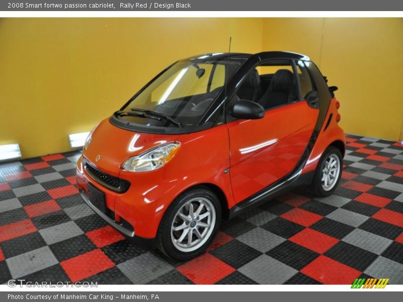 Rally Red / Design Black 2008 Smart fortwo passion cabriolet