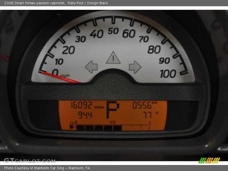 Rally Red / Design Black 2008 Smart fortwo passion cabriolet