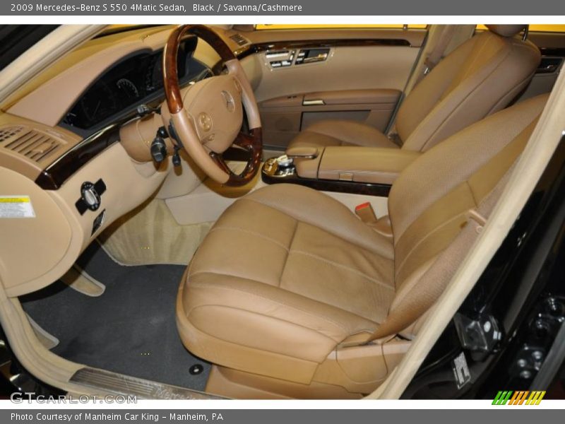 Black / Savanna/Cashmere 2009 Mercedes-Benz S 550 4Matic Sedan