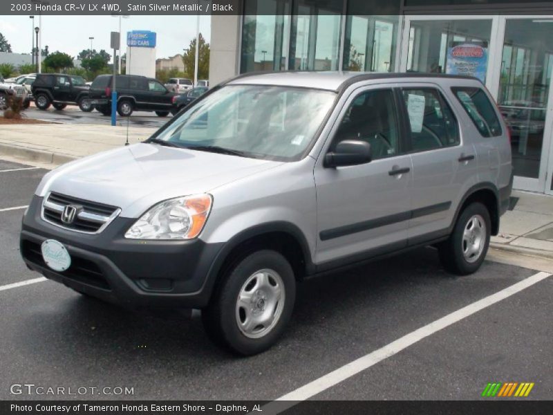 Satin Silver Metallic / Black 2003 Honda CR-V LX 4WD