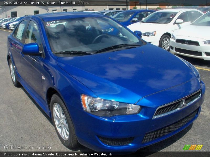 Octane Blue Metallic / Black 2010 Mitsubishi Lancer ES