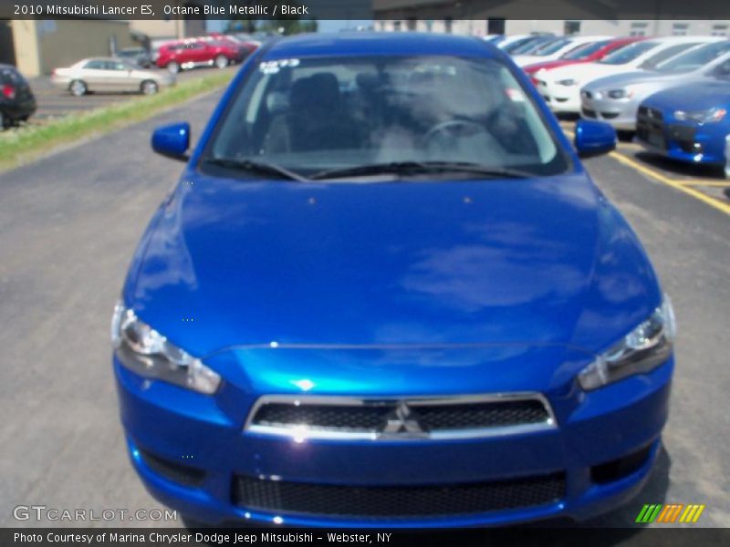 Octane Blue Metallic / Black 2010 Mitsubishi Lancer ES