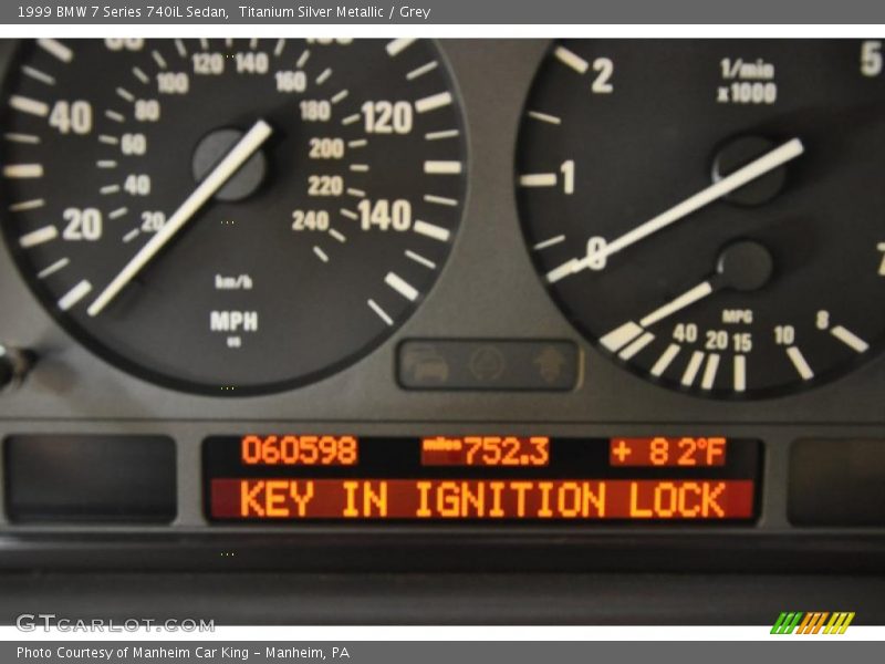 Titanium Silver Metallic / Grey 1999 BMW 7 Series 740iL Sedan