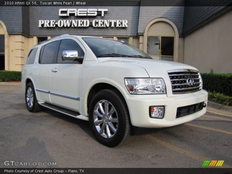 Tuscan White Pearl / Wheat 2010 Infiniti QX 56
