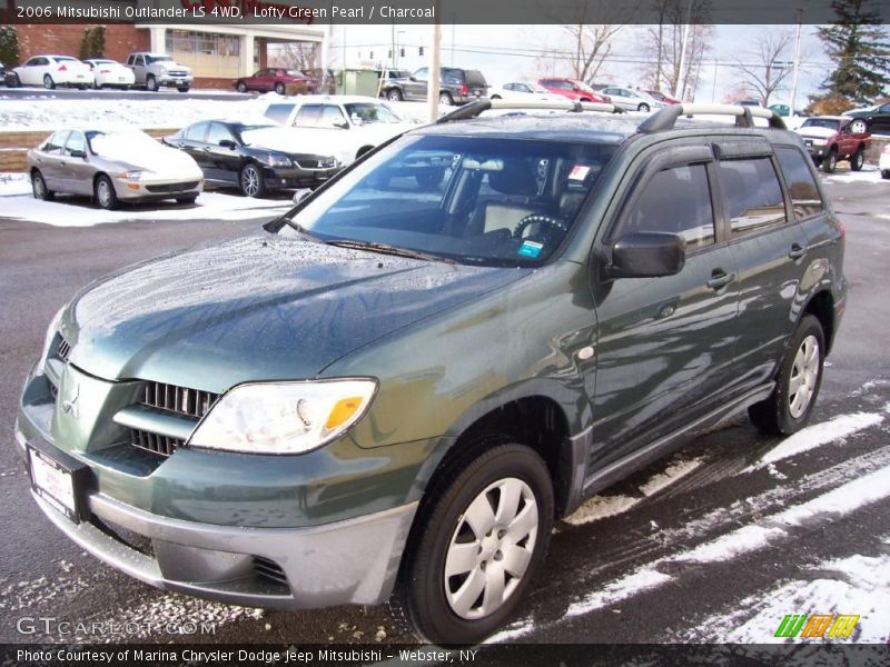 Lofty Green Pearl / Charcoal 2006 Mitsubishi Outlander LS 4WD