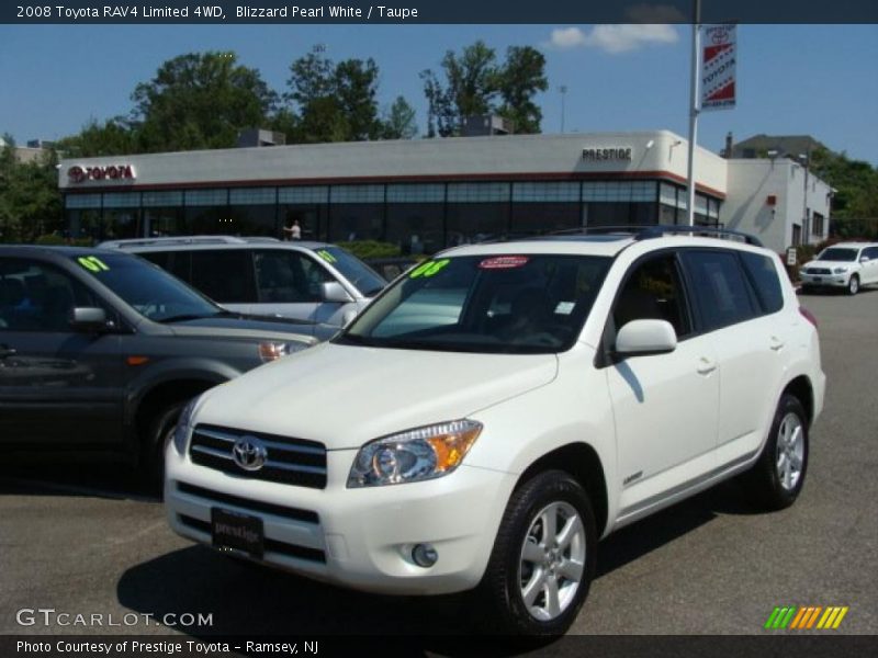 Blizzard Pearl White / Taupe 2008 Toyota RAV4 Limited 4WD