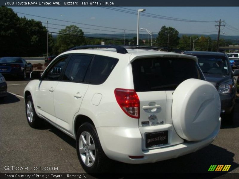 Blizzard Pearl White / Taupe 2008 Toyota RAV4 Limited 4WD