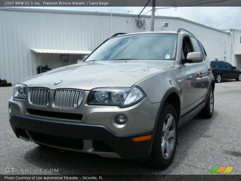 Platinum Bronze Metallic / Sand Beige 2007 BMW X3 3.0si